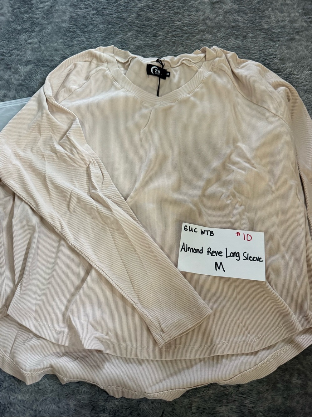 ZYIA Almond Reve Long Sleeve Top